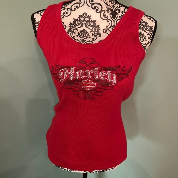 Harley-Davidson Tops - Harley-davidson Ladies Large Red tank top